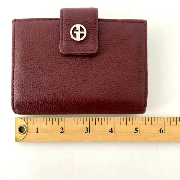 Giani Bernini Women's Wallet, Burgundy, Soft Leather, Pebble Texture, VGC! - Picture 10 of 12